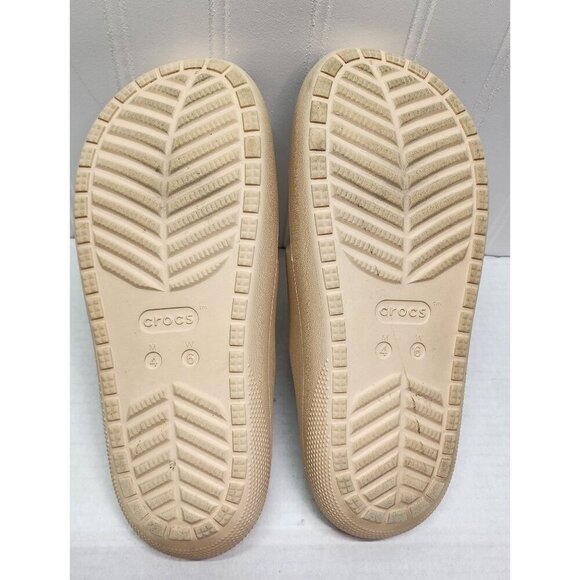 Crocs Beige Slide Classic Sandals With Dual Straps & Ventilation Holes W6 - Picture 6 of 11
